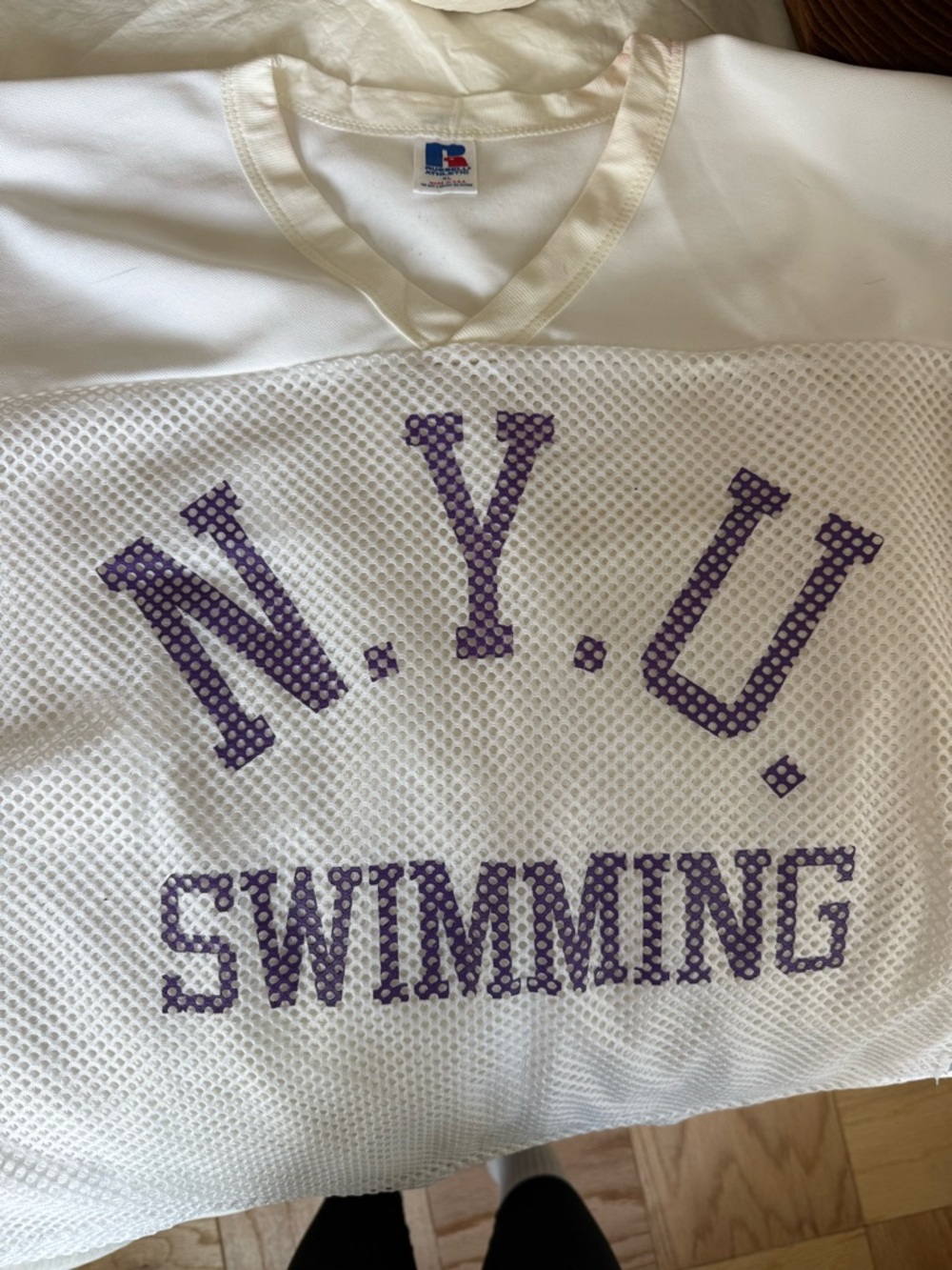 90s Vintage NYU Swim Jersey